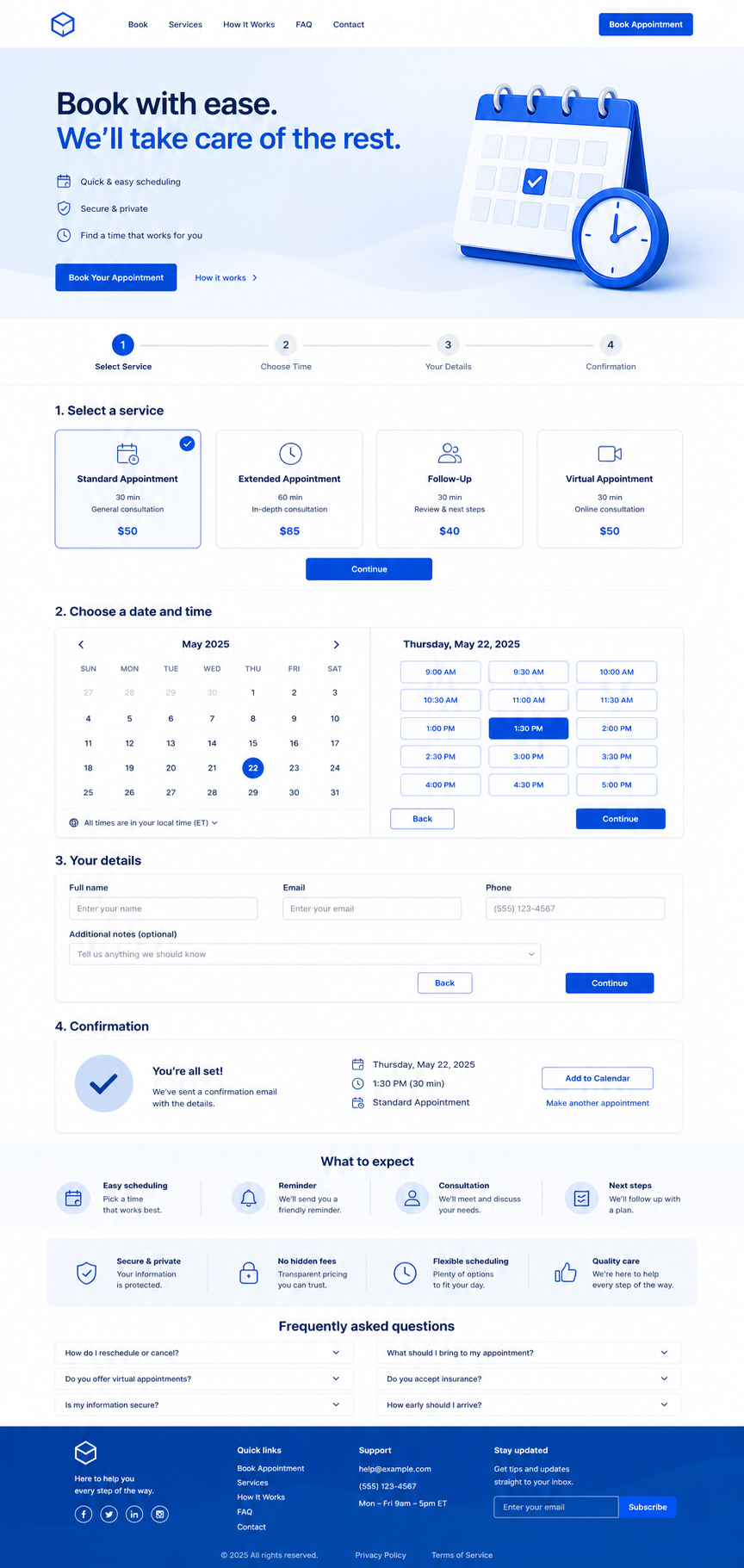 Booking funnel project